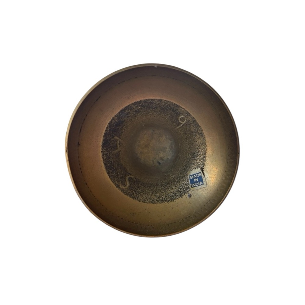 VTG Brass Vase Fluted Neck Tall Patina Charm MCM India Heirloom Elegance Accents - Picture 5 of 7